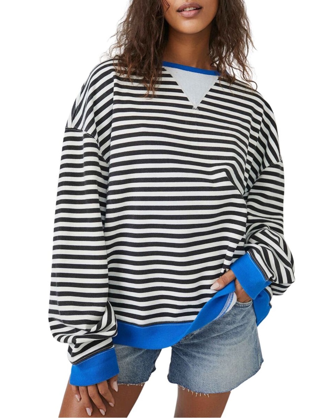 Free People Classic Striped Crewneck